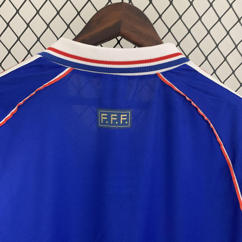 Camisa França 1998 Retro Manga longa