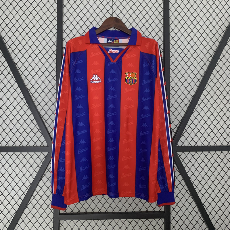 Camisa Barcelona home 96/97- Versão Retro Manga longa