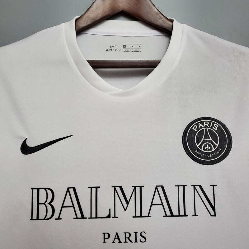 Camisa Psg x Balmain 2024 Branca