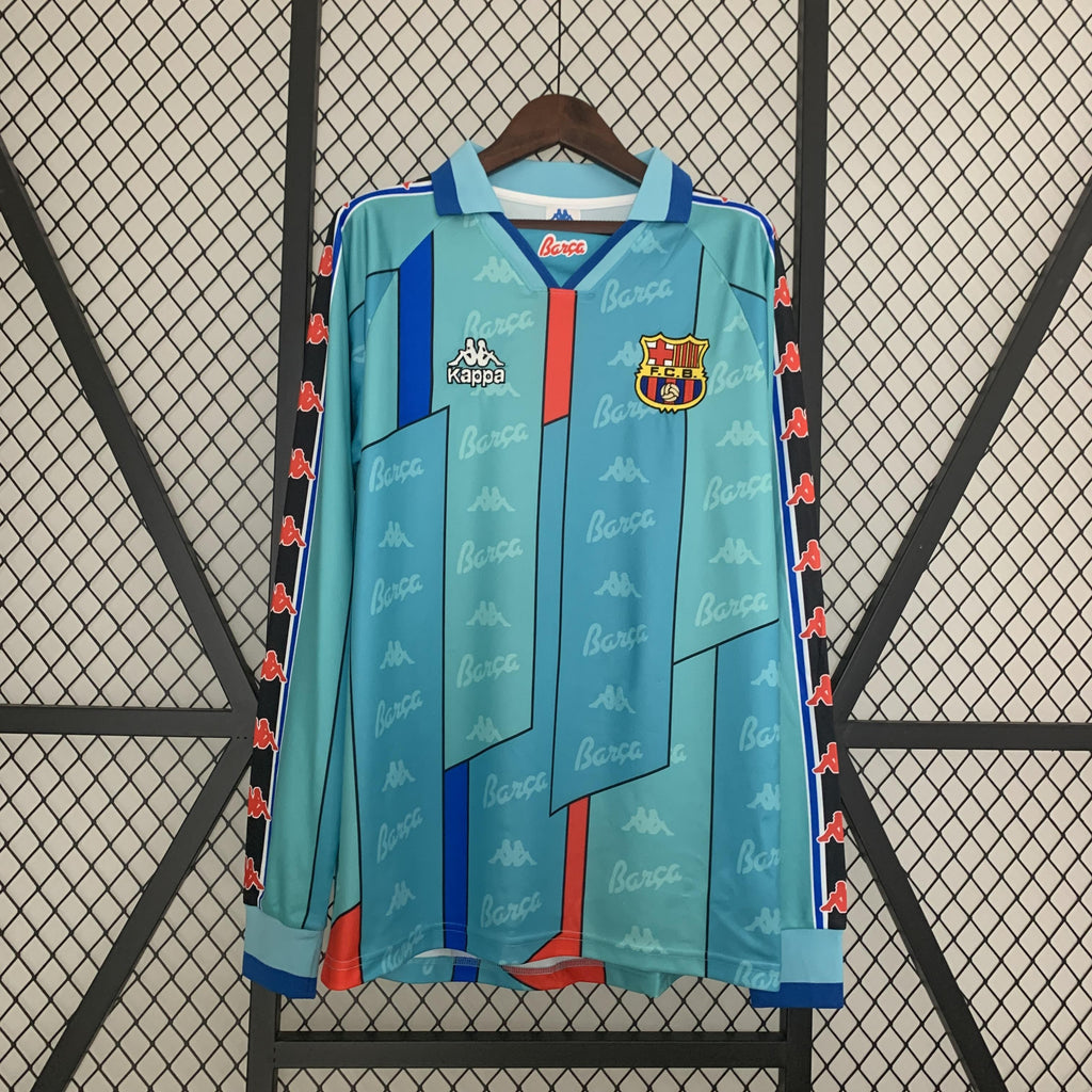Camisa Barcelona Away 96/97- Versão Retro Manga longa