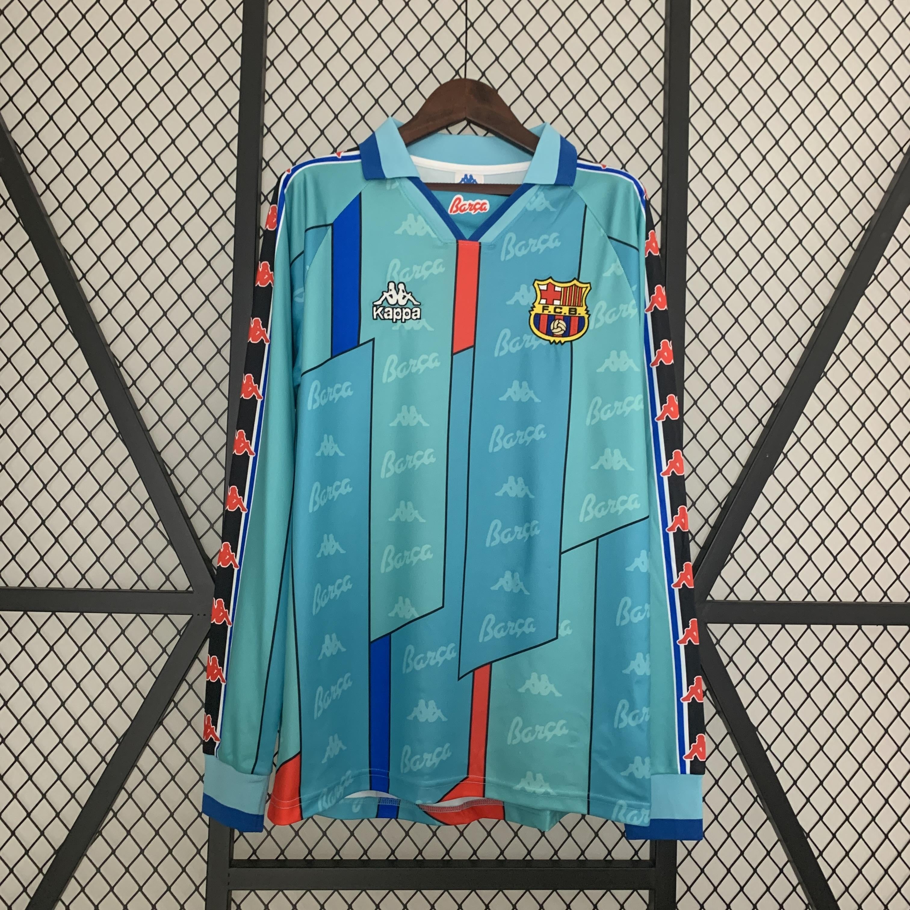 Camisa Barcelona Away 96/97- Versão Retro Manga longa