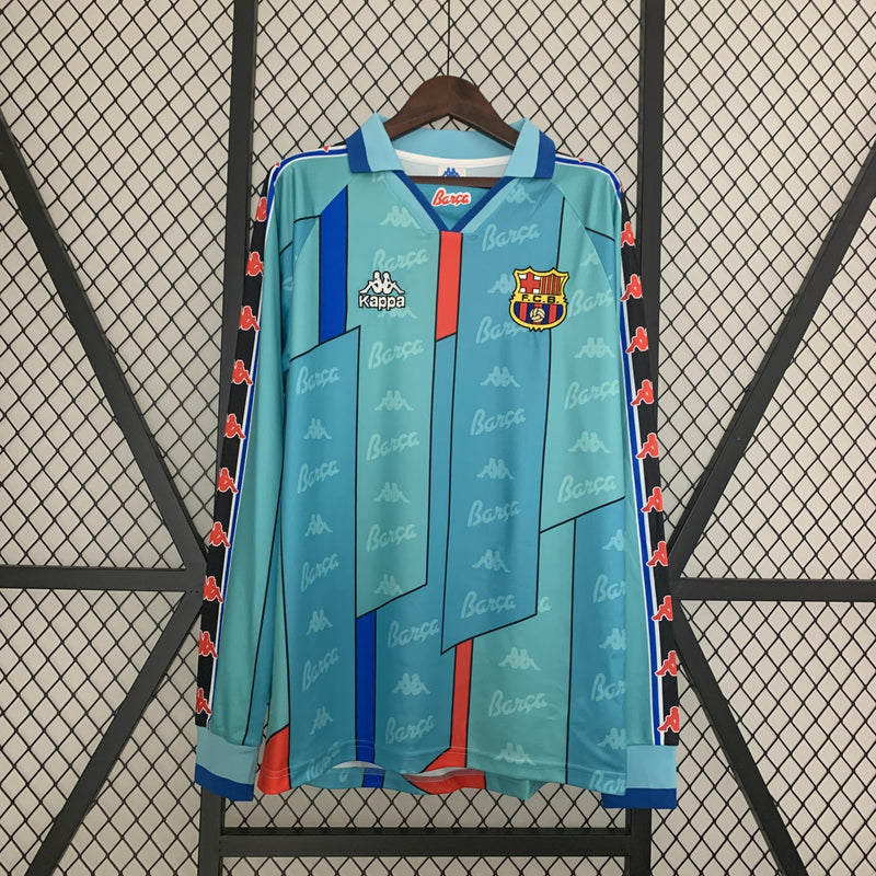 Camisa Barcelona Away 96/97- Versão Retro Manga longa