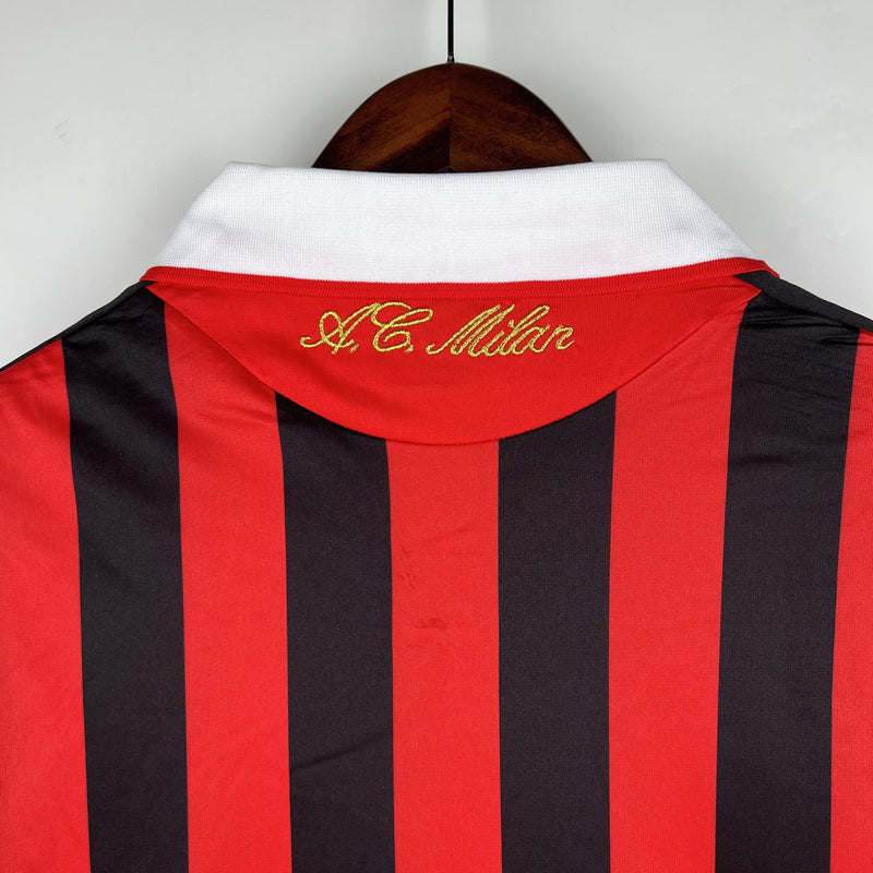 Camisa Ac Milan 09/10 Retro Manga Longa