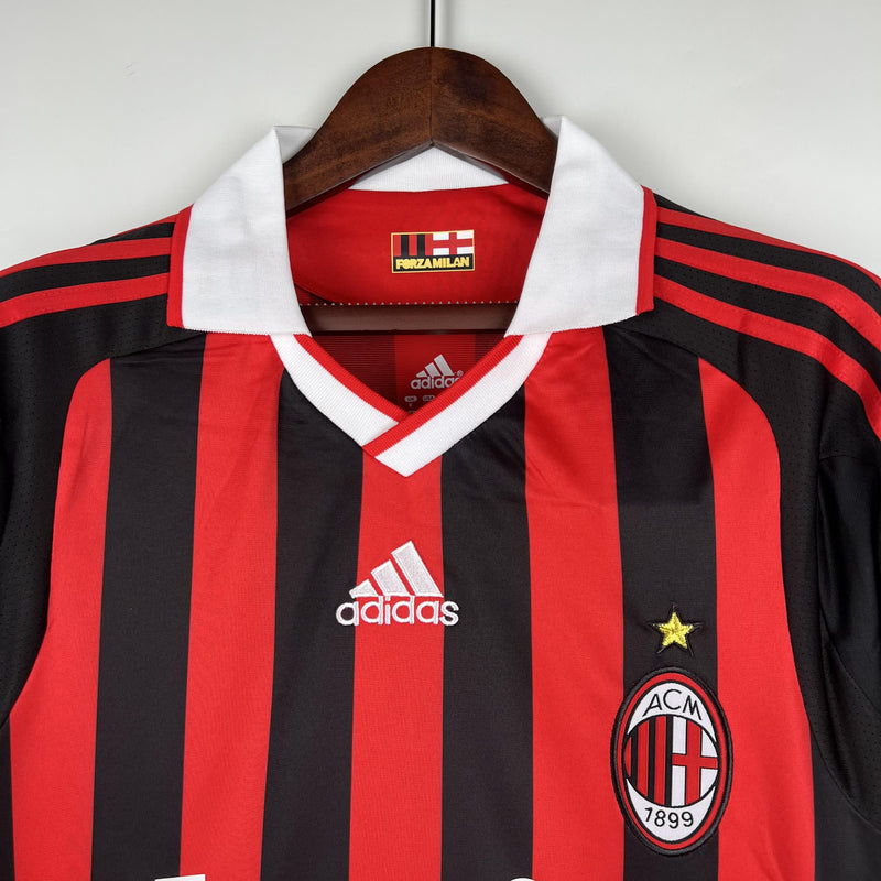 Camisa Ac Milan 09/10 Retro Manga Longa