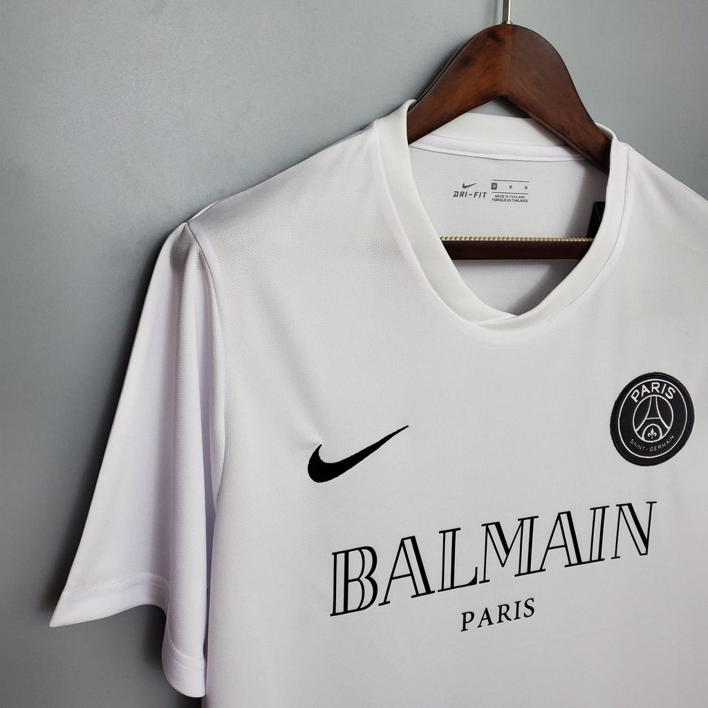 Camisa Psg x Balmain 2024 Branca