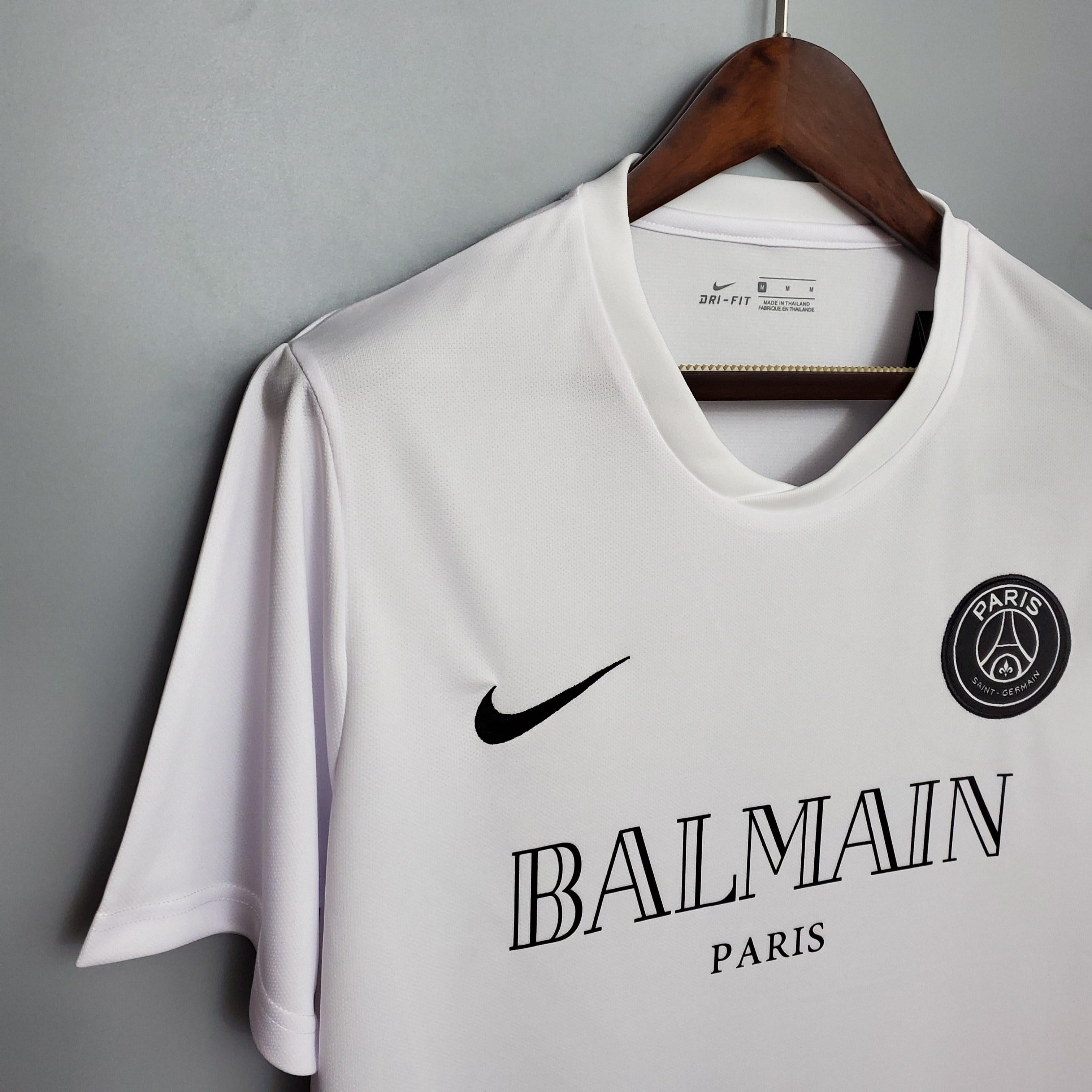 Camisa Psg x Balmain 2024 Branca