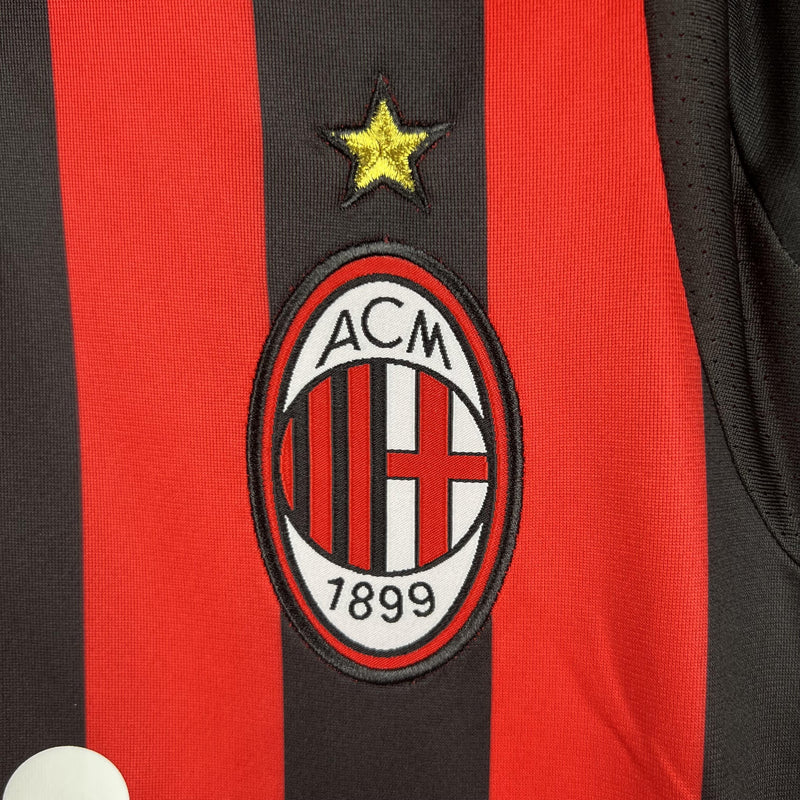 Camisa Ac Milan 09/10 Retro Manga Longa