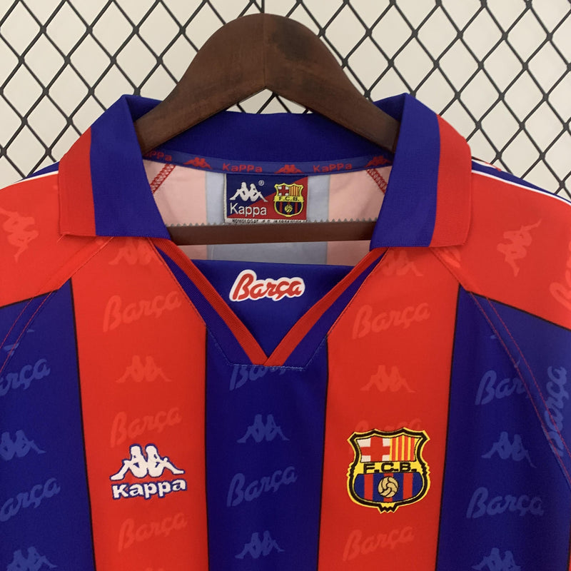 Camisa Barcelona home 96/97- Versão Retro Manga longa