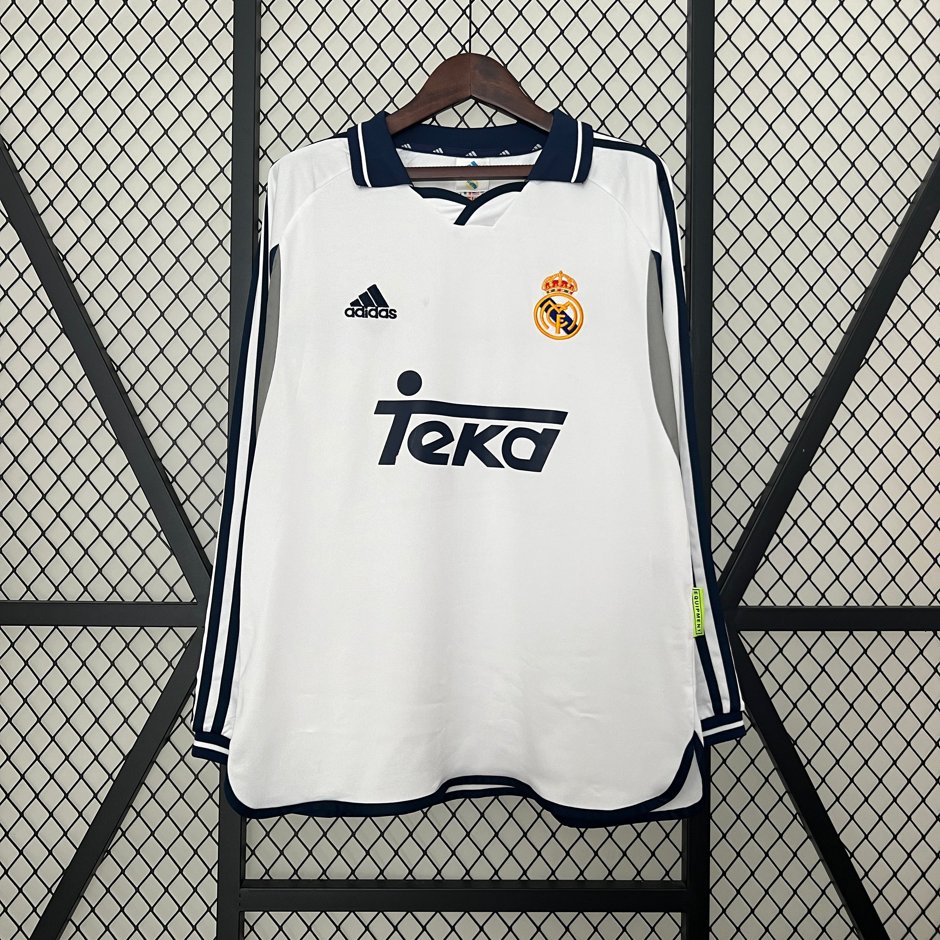 Camisa Real Madrid Retrô Manga Longa 00/01