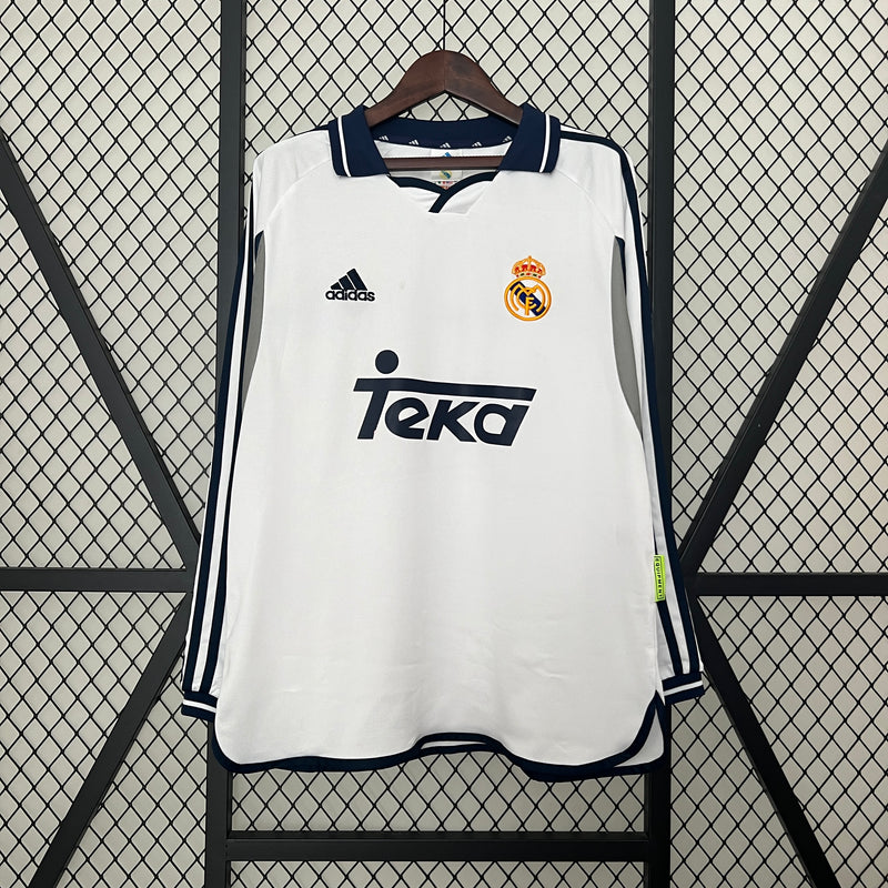 Camisa Real Madrid Retrô Manga Longa 00/01