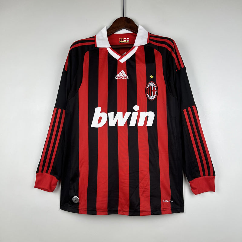 Camisa Ac Milan 09/10 Retro Manga Longa