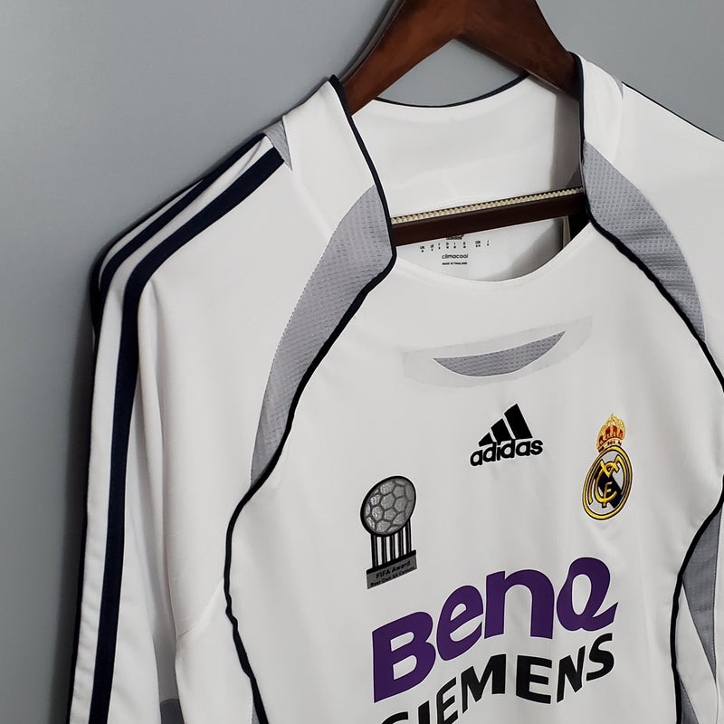 Camisa Real Madrid manga longa Home 06/07