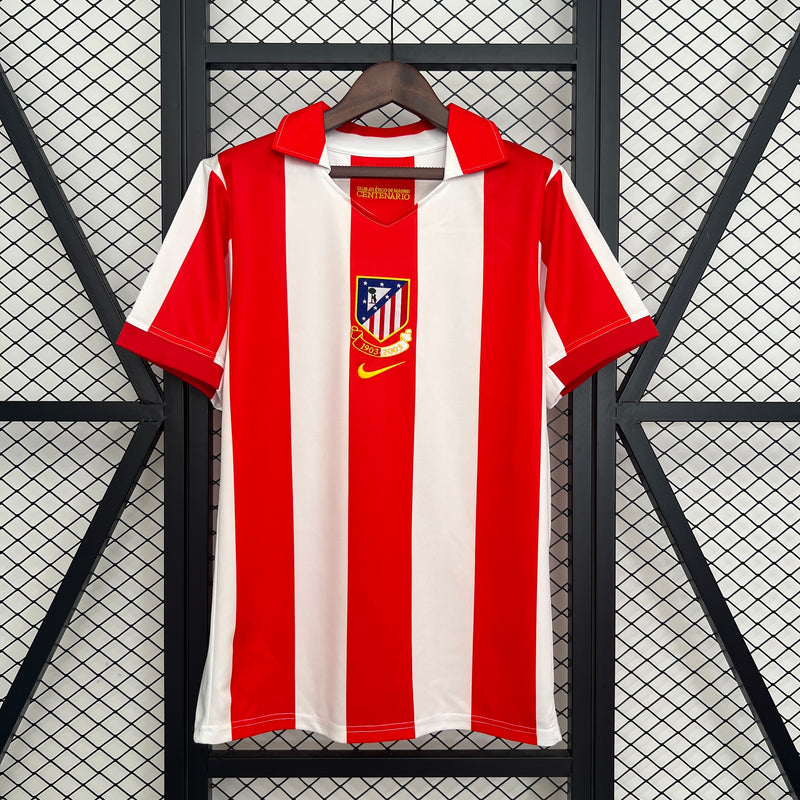 Camisa Retrô Atlético De Madrid Home 03/04