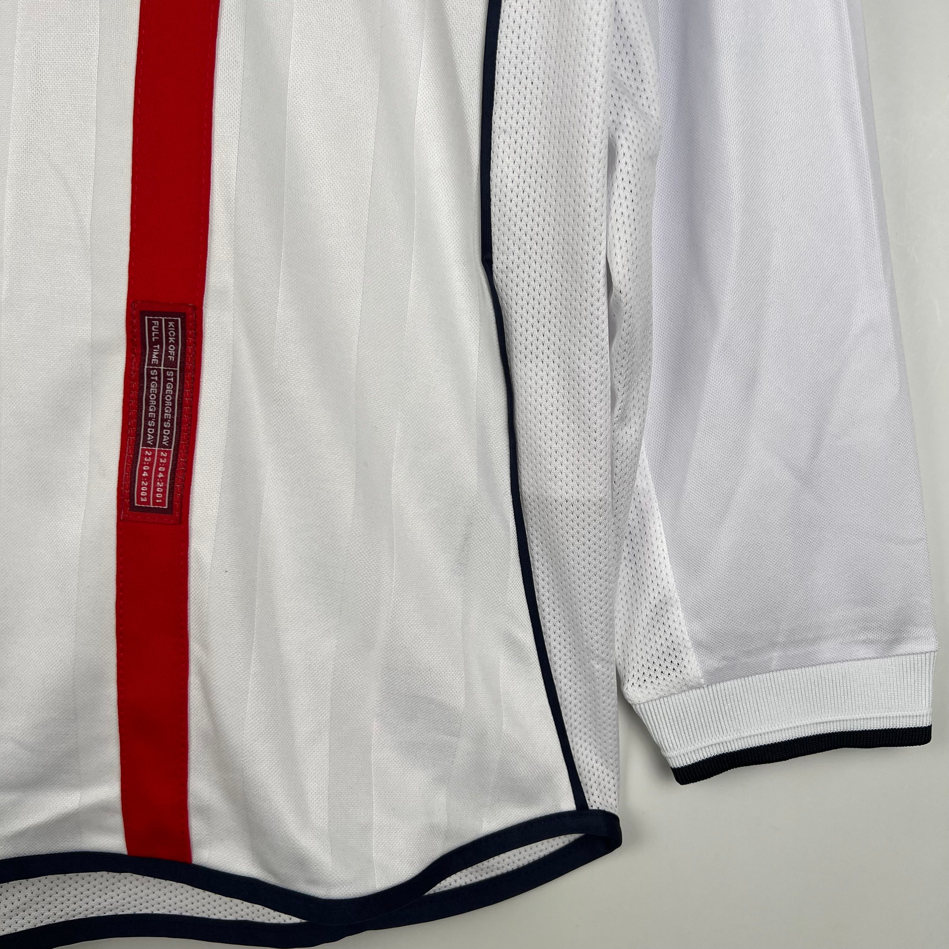 Inglaterra manga longa Home 2002
