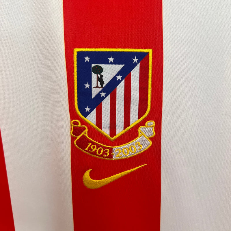 Camisa Retrô Atlético De Madrid Home 03/04