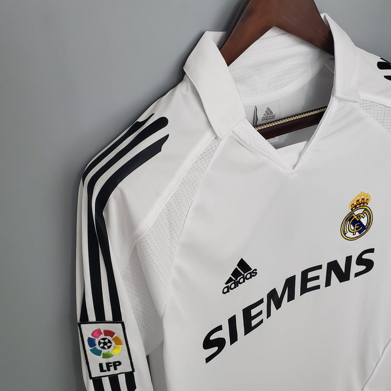 Camisa Real Madrid Titular 05/06 - Versão Retro Manga Longa