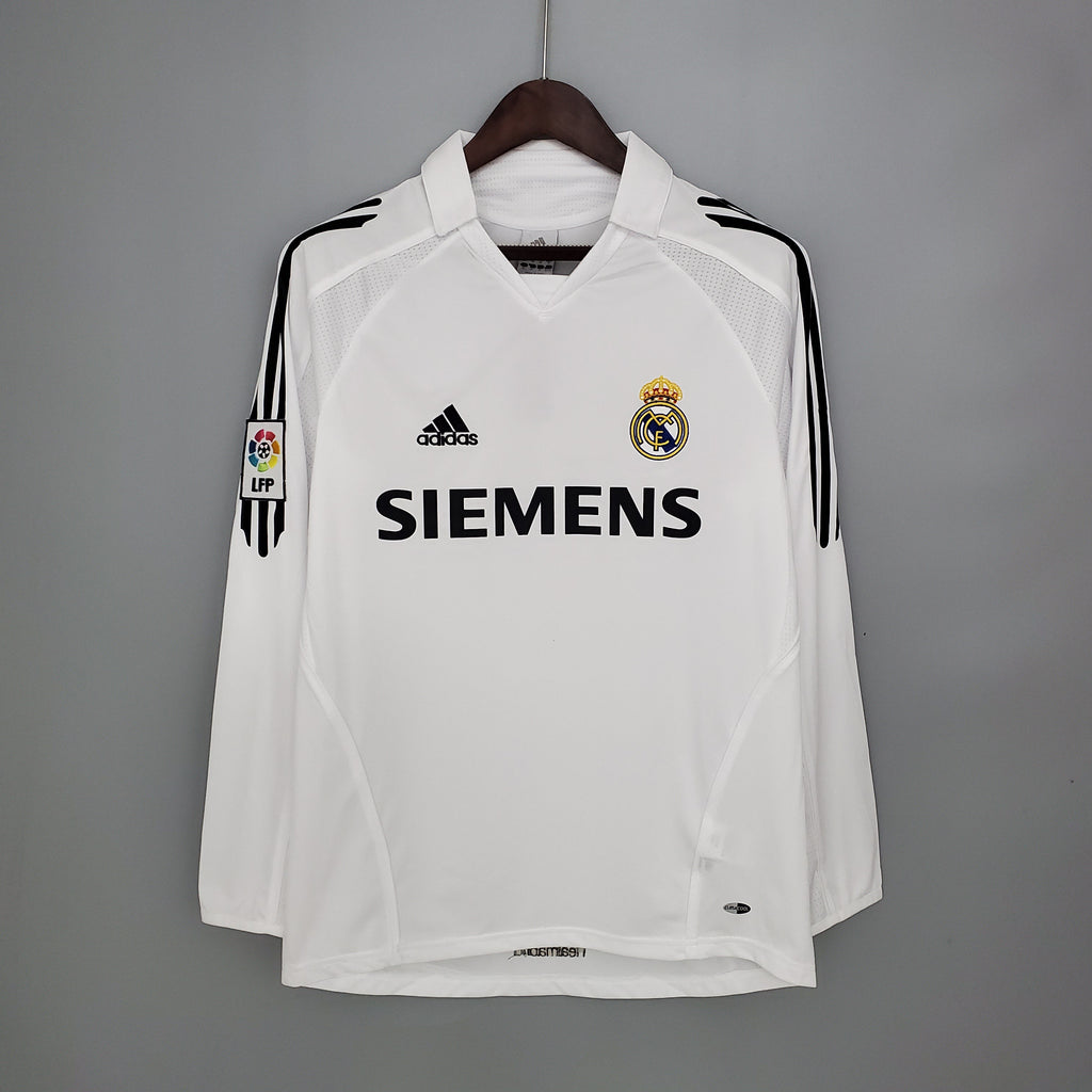 Camisa Real Madrid Titular 05/06 - Versão Retro Manga Longa